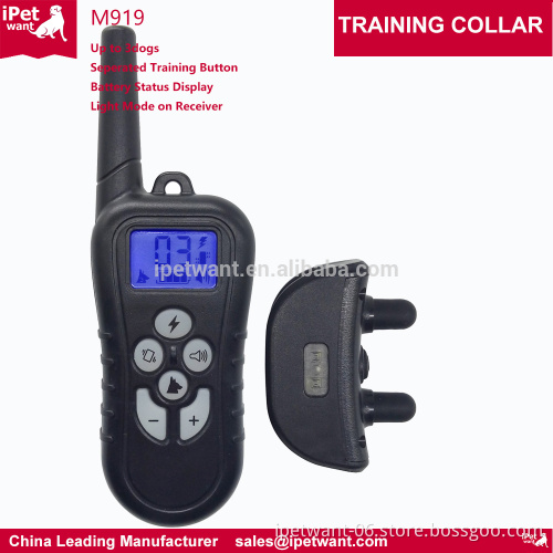 Market New 3DOGS 900MHZ 300Yard Waterproof and Rechargeable Pet Dog Training Collar with Electric Shock and Vibration